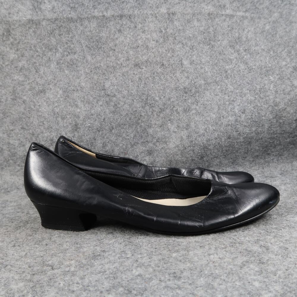 9-2-5 Shoes Womens 7.5 Pumps Classic Vintage Professional Black Slip On Heels
